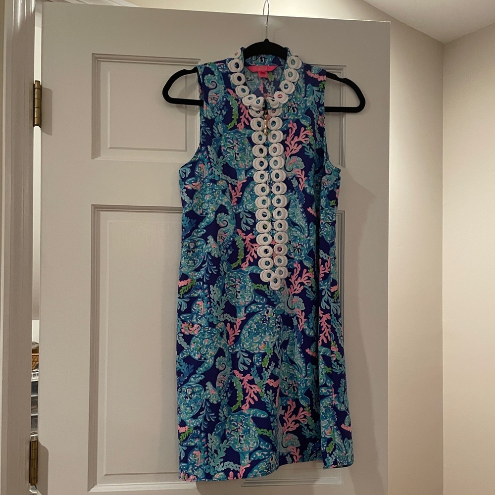 Lilly Pulitzer Blue and Pink Mini Dress